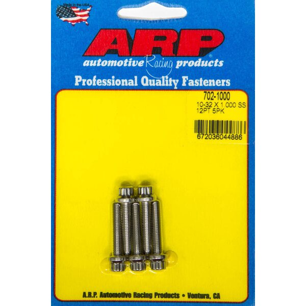 ARP - 702-1000 - S/S Bolt Kit -12pt (5pk) 10-32 x 1.000