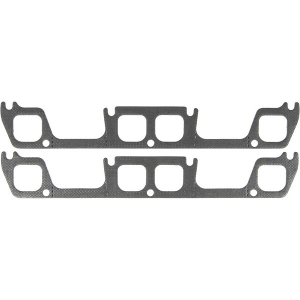 Clevite M77 - MS19977 - Header Gasket Set - SBC D-Port 1.750 x 1.600 - 1.750 x 1.600 in D Port - Steel Core Graphite - Small Block Chevy