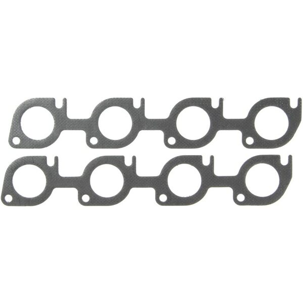 Clevite M77 - MS19980 - Header Gasket Set - SBC Round-Port 1.875 - 1.875 in Round Port - Steel Core Graphite - Small Block Chevy