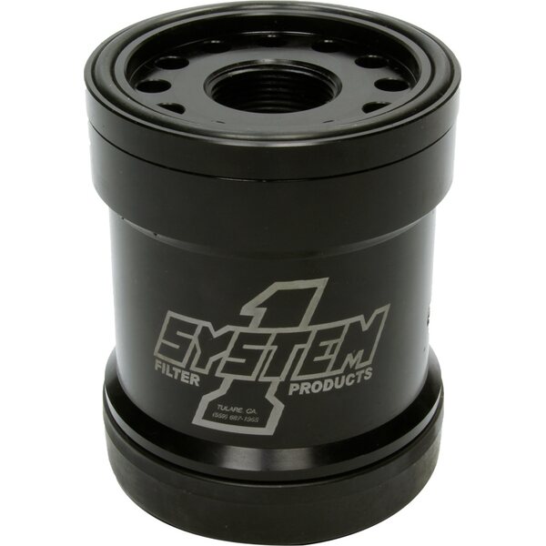 System One - 210-005 - Billet HP6 Style Oil Filter 45 Micron 1-1/2-12