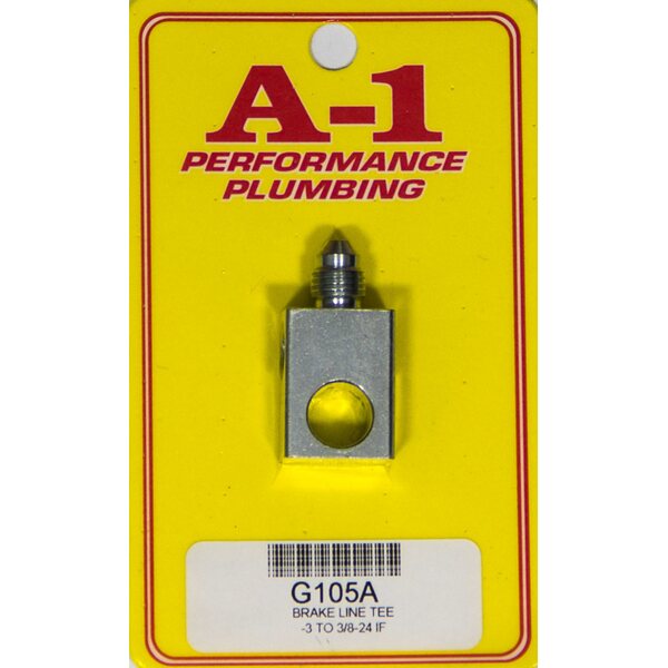 A-1 Products - A1PG105A - Brake Line Tee Adapter #3 to 3/8-24