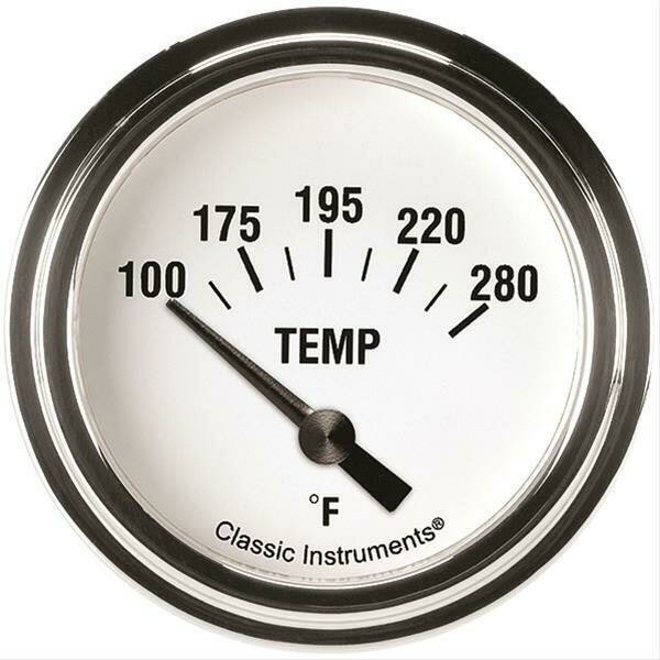 Classic Instruments White Hot Temperature Gauge 2-5/8 Short Sweep WH226SLF-06 Classic Instruments White Hot Temperature Gauge 2-5/8 Short Sweep WH226SLF-06