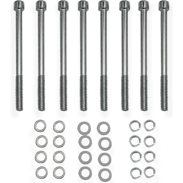 Holley - 891002 - Valve Cover Hardware Kit SBC - Silver