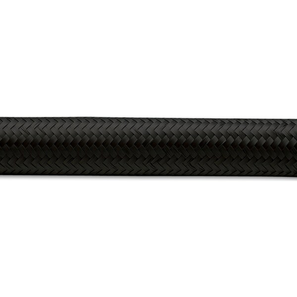 Vibrant Performance - 11996 - 50Ft Roll Of Black Nylon Braided Flex Hose -6An