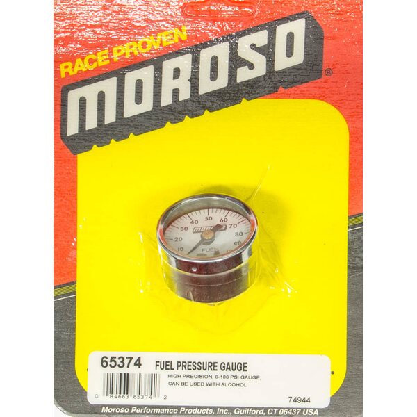 Moroso - 65374 - Fuel Pressure Gauge - 0-100psi