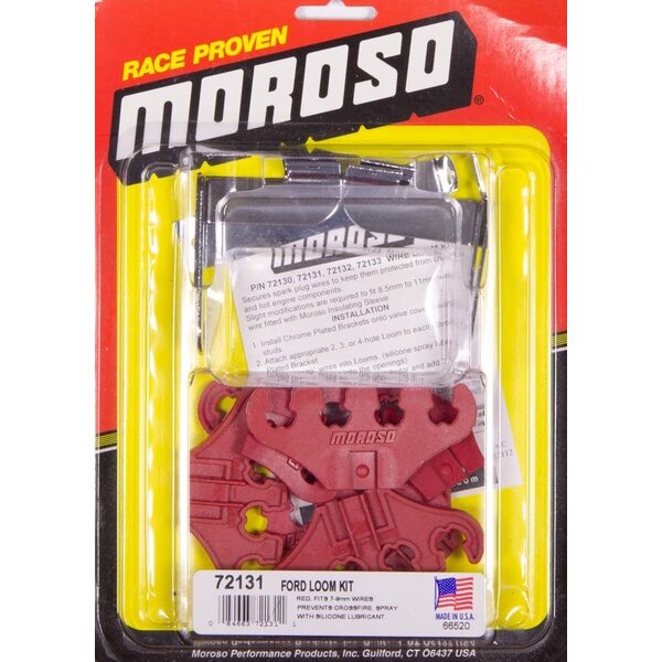 Moroso - 72131 - SBF Spark Plug Wire Loom Kit - Red