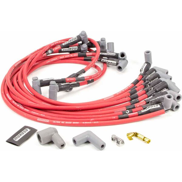 Moroso - 73684 - Ultra 40 Plug Wire Set - Red