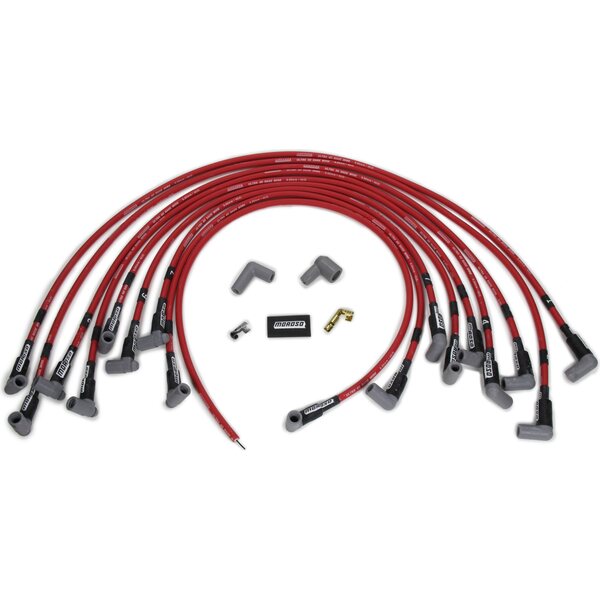 Moroso - 73689 - Ultra 40 Plug Wire Set BBC HEI - Red