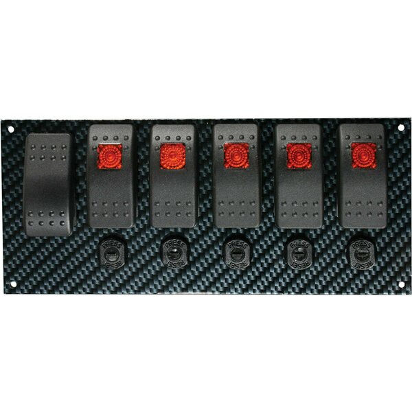 Moroso - 74193 - Fiber Design Switch Panel - Black/Black