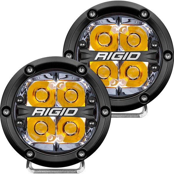 Rigid Industries - 36114 - LED Light 360 Series 4in Amber Spot Beam Pair