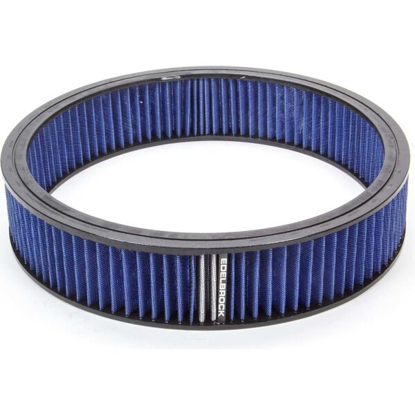 Edelbrock - 43667 - Air Filter Element Blue 14in x 3in