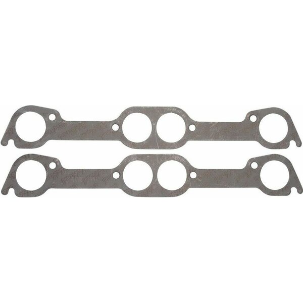 Edelbrock - 7281 - Exhaust Gasket Set - Pontiac V8 - 1.880 in Round Port - Steel Core Laminate - Pontiac V8