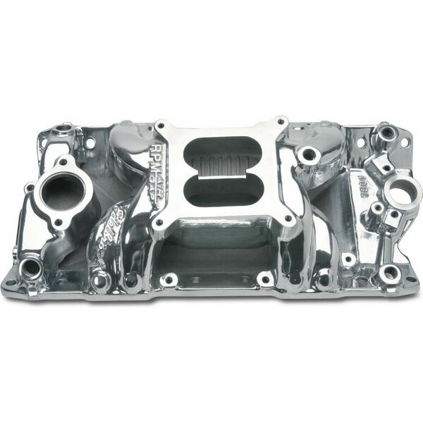 Edelbrock - 75011 - SBC Performer RPM A/G Manifold - Polished 7501