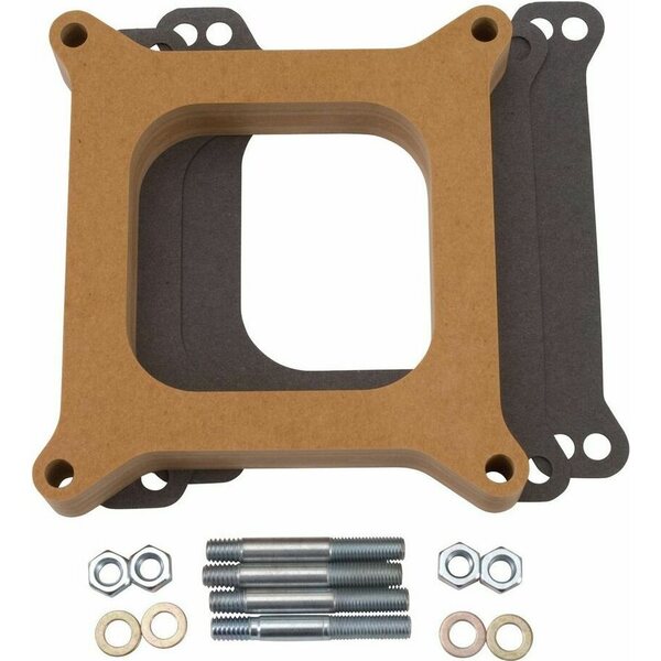 Edelbrock - 8720 - Carburetor Spacer - 1in Thick - Wood