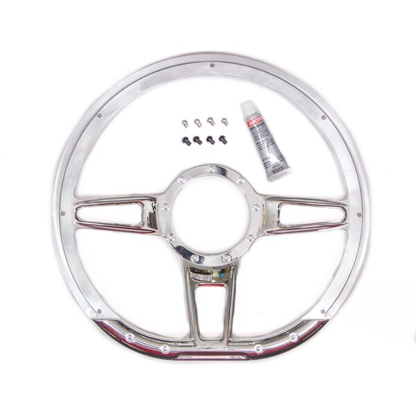 Billet Specialties - 29409 - Steering Wheel Formula D-Shaped 14in Polished