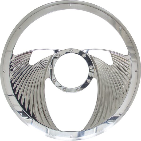 Billet Specialties - 29825 - Half Wrap Steering Wheel -Eagle Polished