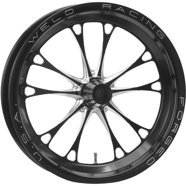 Weld Racing - 84B-15000 - V-Series Frnt Drag Wheel Blk 15x3.5 Anglia Mnt