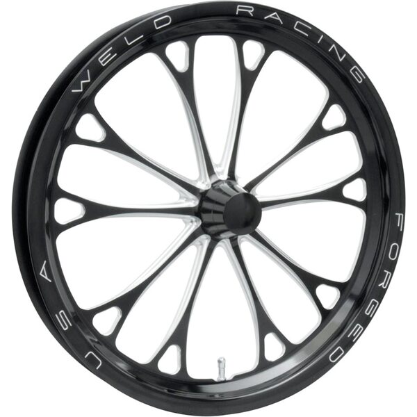 Weld Racing - 84B-17000 - V-Series Frnt Drag Wheel Black 17x2.25 Anglia Mnt