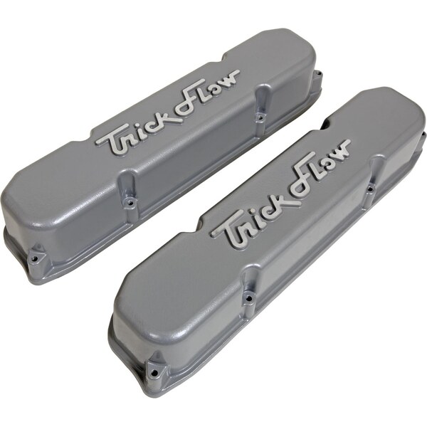 Trick Flow - TFS-61600802 - BBM Alm Valve Cover Set Stock Height - Silver