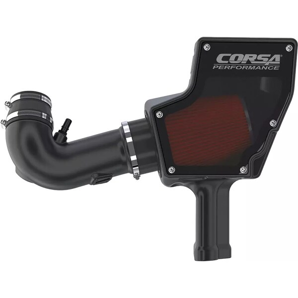 Corsa Performance - 419850D - Air Induction System - DryTech Closed Box - Reusable Dry Filter - Plastic - Black - Ford Coyote - Ford Mustang 2018-22 - Kit