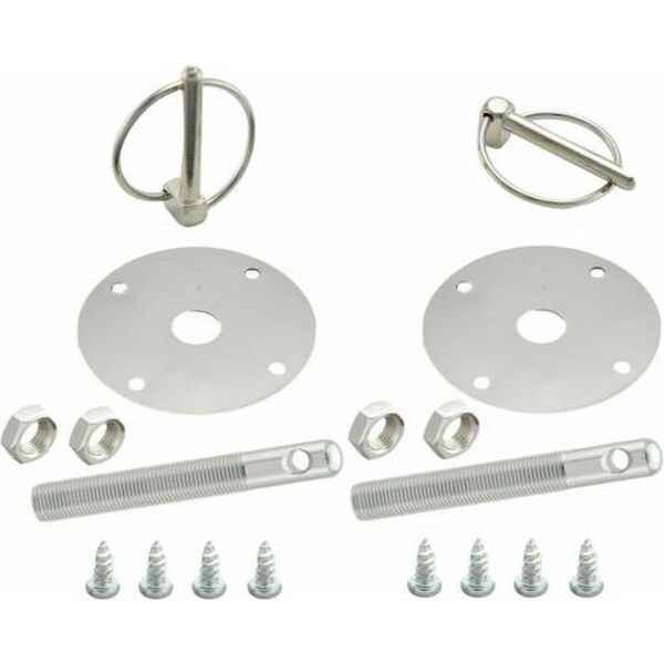 Specialty Products - 7716 - Hood Pin Kit Flip-Over Clips 1/2in Dia. Silver