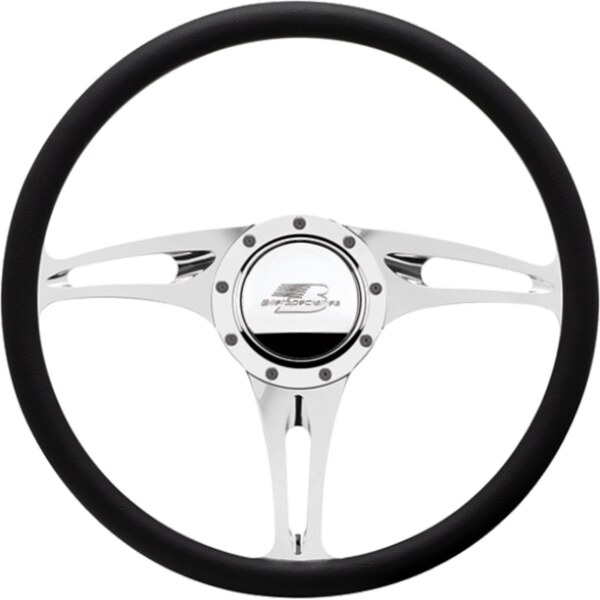 Billet Specialties - 34322 - Steering Wheel Half Wrap 15.5in Stealth