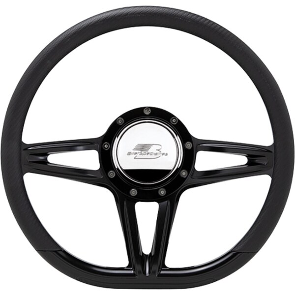 Billet Specialties - BLK29441 - Steering Wheel 14in D-Shape Victory Black