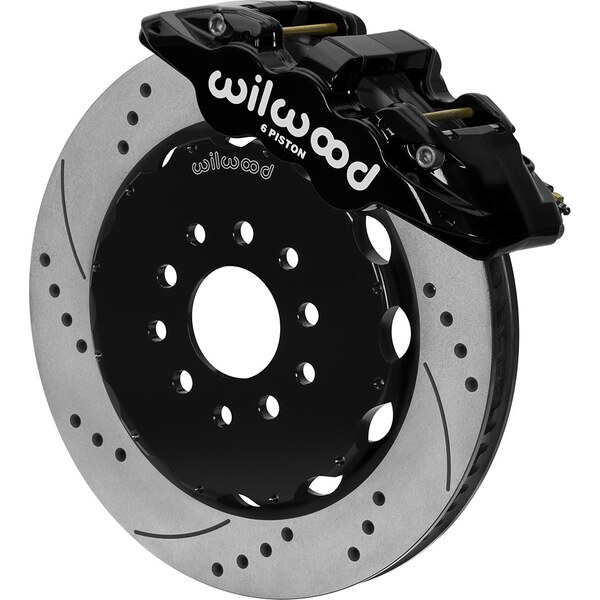 Wilwood - 140-15705-D - Front Disc Brake Kit Blk 97-13 Vette 14.00 Aero6