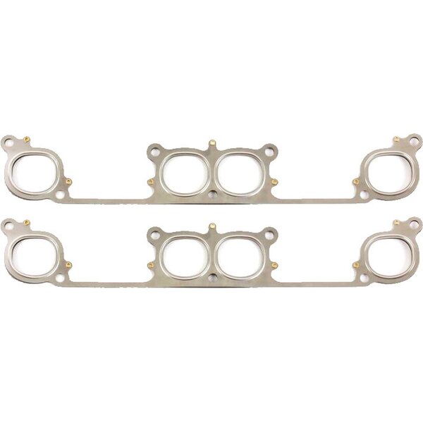 Cometic - C5040-030 - MLS Exhaust Gaskets .030 SBC Brodix/All Pro - 1.876 in Round Port - 7-Bolt - Multi-Layer Steel - Brodix / All Pro 286 Heads - Small Block Chevy