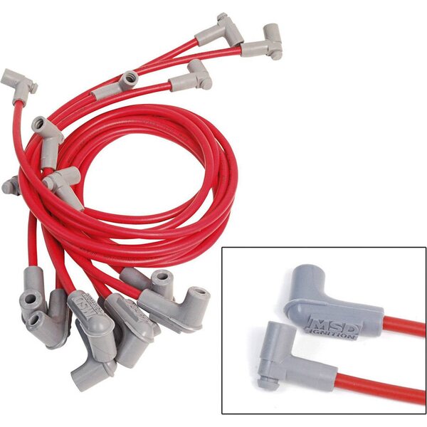 MSD - 31549 - 8.5MM Spark Plug Wire Set - Red