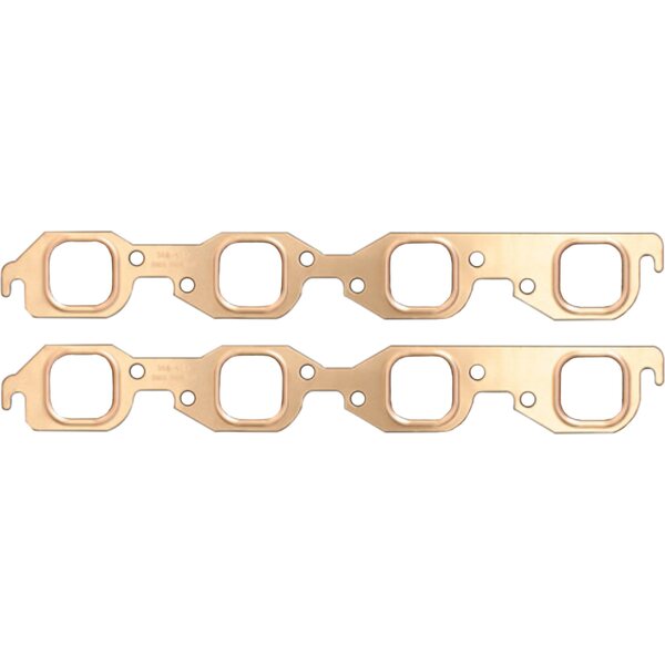 SCE Gaskets - 4113 - 1.875 x 1.800 BBC Copper Embossed Exhaust Gasket - Pro Copper - 1.875 x 1.800 in Stock Square Port - Copper - Big Block Chevy