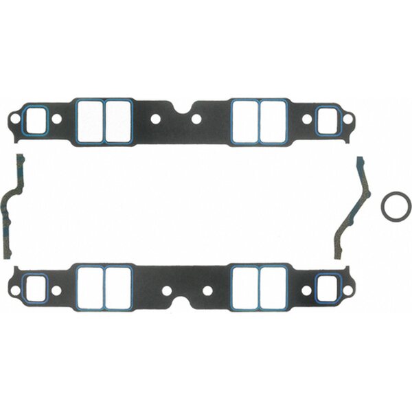 Fel-Pro - 1207 - Intake Manifold Gasket - 0.060 in Thick - Composite - 1.380 x 2.280 in Rect Port - SBC