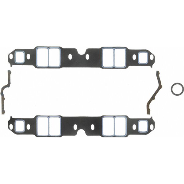 Fel-Pro - 1209 - Intake Manifold Gasket - 0.060 in Thick - Composite - 1.380 x 2.380 in Rect Port - SBC