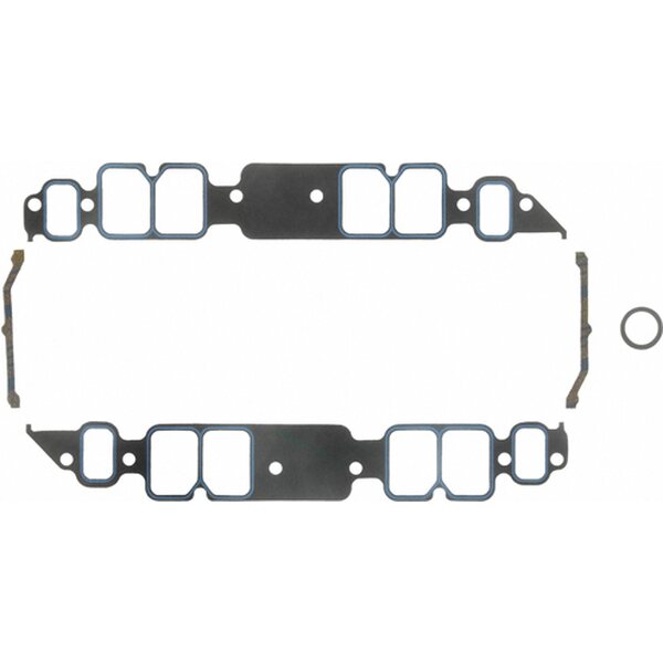 Fel-Pro - 1211 - Intake Manifold Gasket - 0.060 in Thick - Composite - 1.820 x 2.540 in Rect Port - BBC