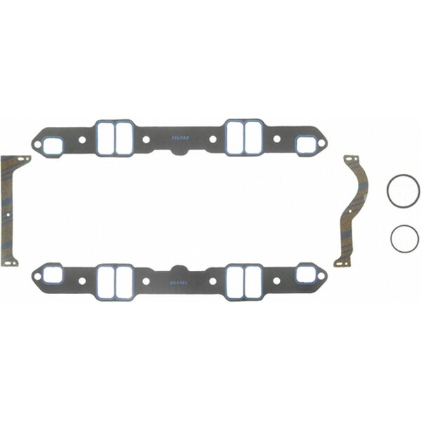 Fel-Pro - 1243 - Intake Manifold Gasket - 0.060 in Thick - Composite - 1.050 x 2.080 in Rect Port - SBM