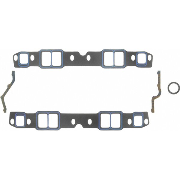 Fel-Pro - 1244 - Intake Manifold Gasket - 0.060 in Thick - Composite - 1.250-1.900 x 1.400-2.300 in Port - Cut to Fit - SBC