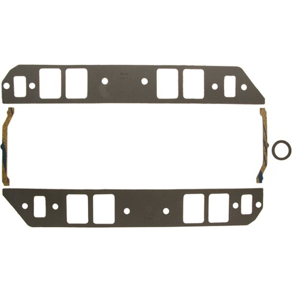 Fel-Pro - 1252-1 - Intake Manifold Gasket - 0.030 in Thick - Composite - 1.796 x 2.480 in Rect Port - BBC