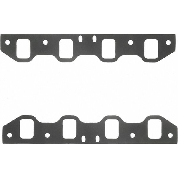Fel-Pro - 1253-3 - Intake Manifold Gasket - 0.060 in Thick - Composite - 1.350 x 1.950 in Rect Port - SBF