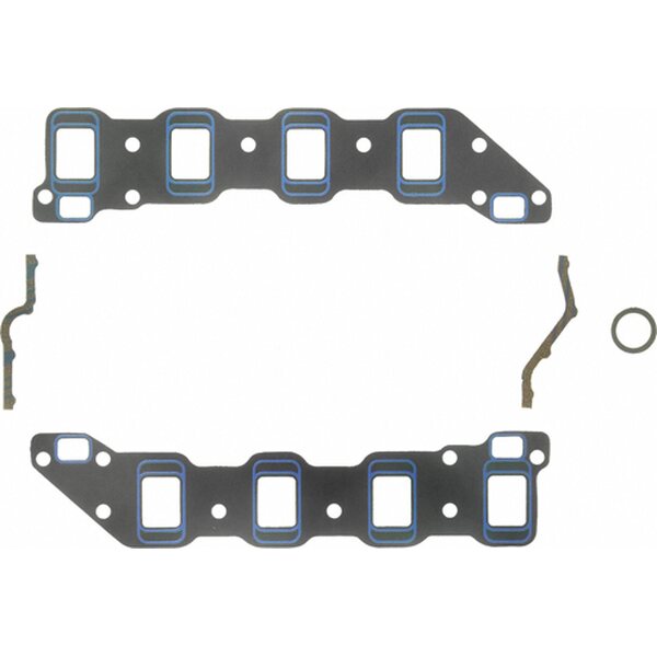 Fel-Pro - 1259 - Intake Manifold Gasket - 0.060 in Thick - Composite - 1.380-1.850 x 1.660-3.030 in Port - Cut to Fit - SBC