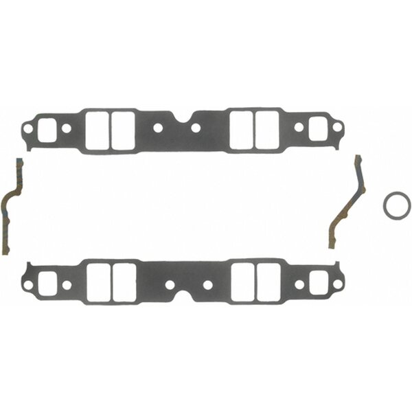 Fel-Pro - 1267 - Intake Manifold Gasket - 1.200 in Thick - Composite - 1.380 x 2.280 in Rect Port - SBC