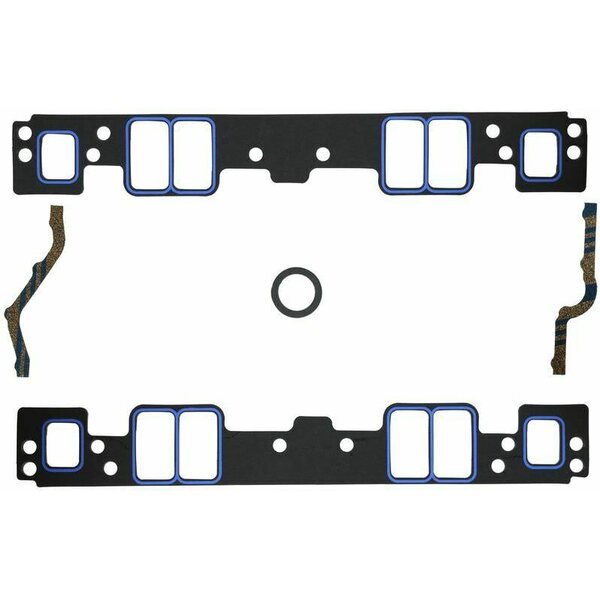 Fel-Pro - 12895 - Intake Manifold Gasket - 0.120 in Thick - Composite - 1.300 x 2.310 in Rect Port - SBC