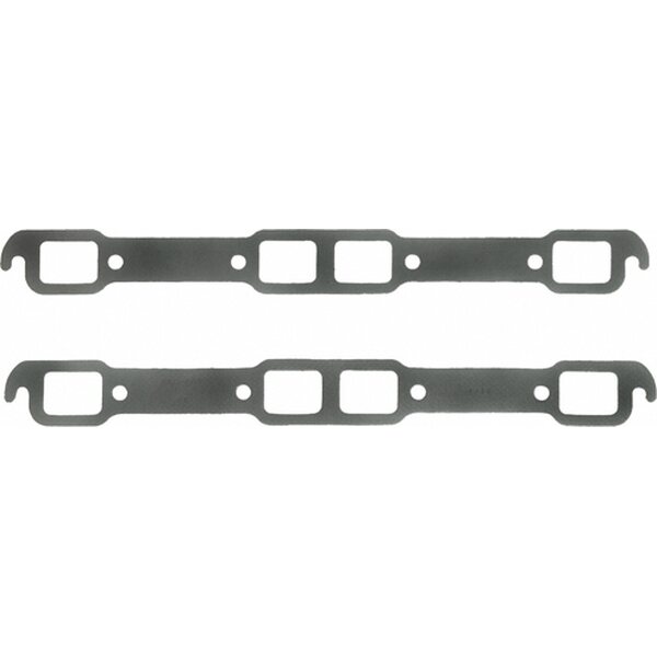 Fel-Pro - 1414 - BB Chrysler Exhaust Gasket 1959-1978 - 1.330 x 1.840 in Rectangular Port - Steel Core Laminate - Mopar B / RB-Series