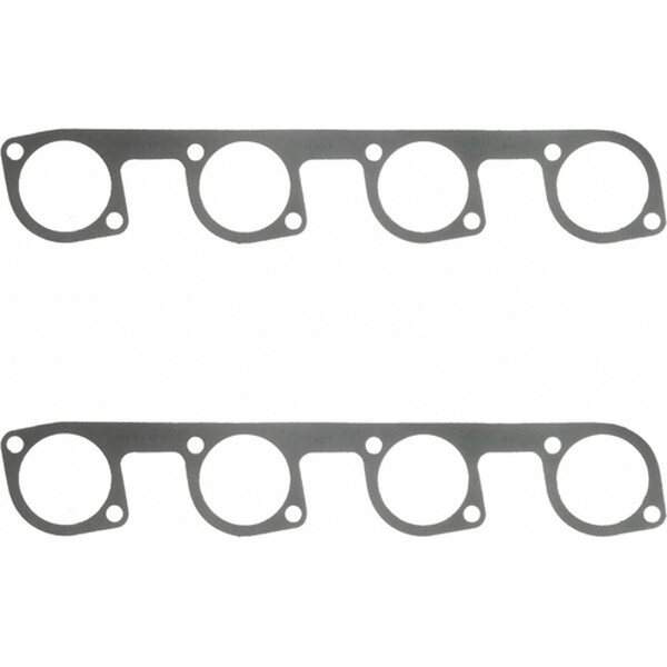 Fel-Pro - 1491 - Olds DRCE Exhaust Gasket  - 2.400 in Round Port - Steel Core Laminate - GM DRCE