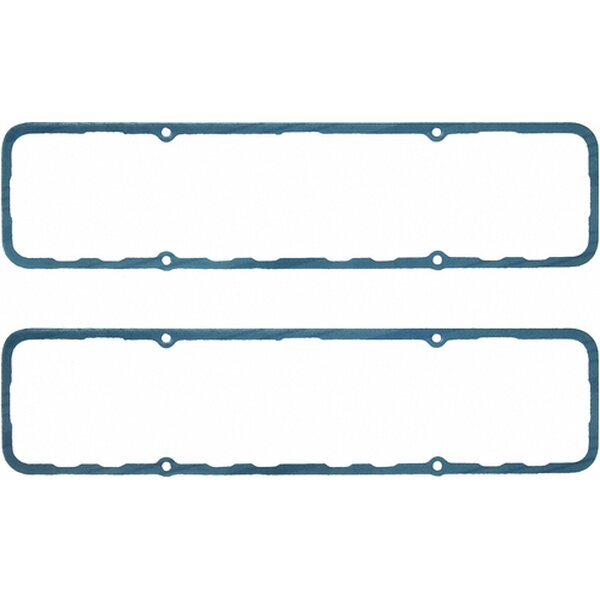 Fel-Pro - 1644 - Valve Cover Gasket - 0.094 in Thick - Steel Core Silicone Rubber - 18 Degree / Brodix 12 Heads - SBC