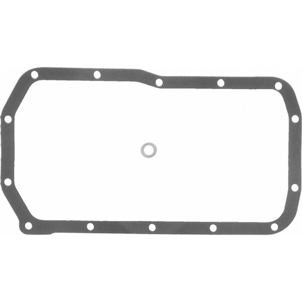 Fel-Pro - 1800 - Oil Pan Gasket - 1 Piece - Rubber Coated Fiber - GM V6