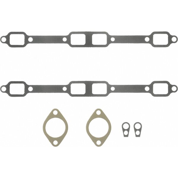 Fel-Pro - MS 90029 - Exhaust Manifold Gasket Set - 1.670 x 1.220 in Rectangle Port - Composite - Mopar B / RB-Series V8