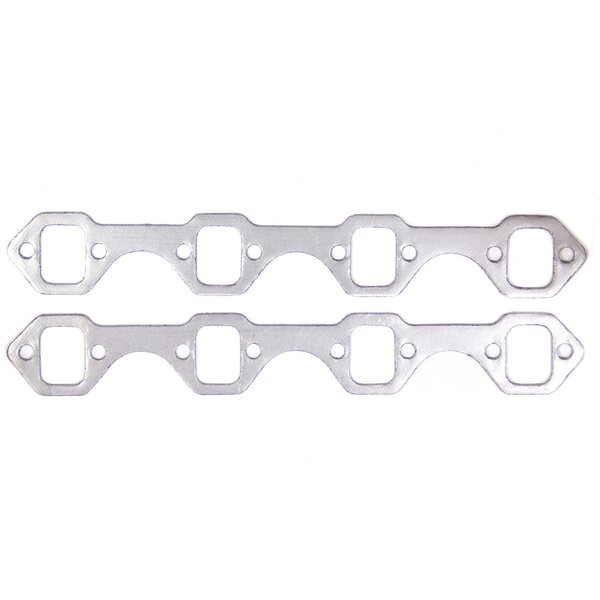Remflex - 3028 - Exhaust Gaskets SBF Square Port 1-1/4x1-5/8 - 1.250 x 1.625 in Rectangular Port - Graphite - GT 40 Heads - Small Block Ford