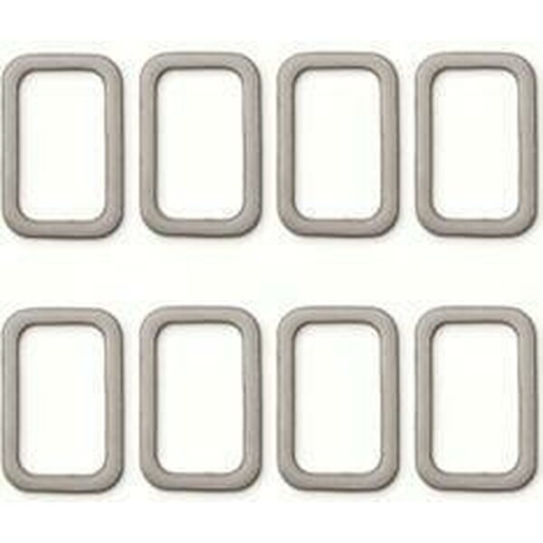 Remflex - 3034 - Exhaust Gasket Set Ford 4.6L 4V 96-04 w/Bassani - 1.656 x 2.500 in Rectangle Port - 7/32 in Wide Faces - Graphite - Bassani Headers - Ford Modular - Set of 8