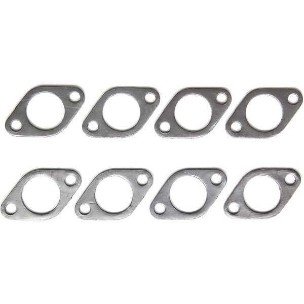 Remflex - 3049 - Exhaust Gasket Ford V8 L Head 221/239 39-53 - 1.687 in Round Port - Graphite - Ford Flathead - Set of 8