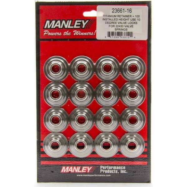 Manley - 23553-16 - L/W 10 Deg Titanium Retainers +.100